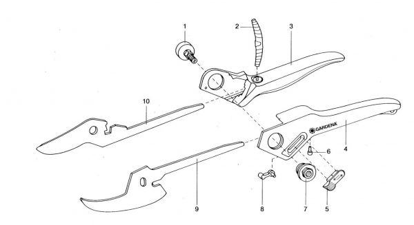 Ersatzteile GARDENA Gartenschere 190 600