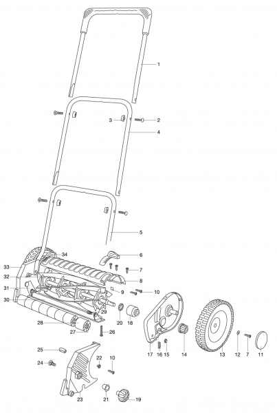 GARDENA Ersatzteile Handrasenmäher 4000 SM 2445