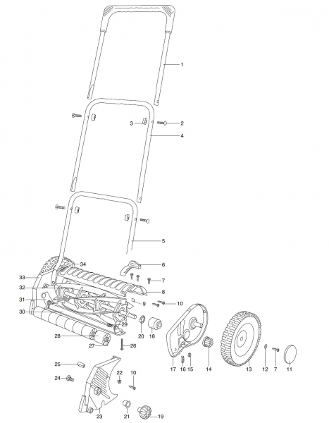 GARDENA Ersatzteile Handrasenmäher 6000 SM 2465