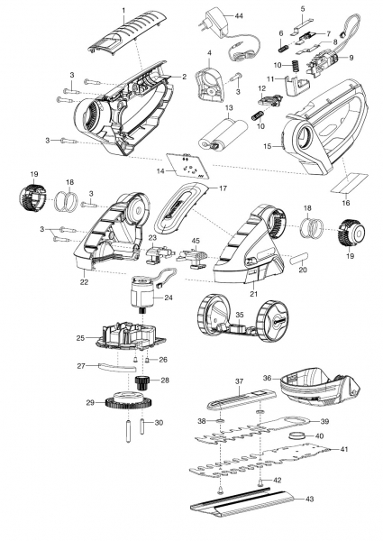Ersatzteile GARDENA Accu Strauchschere ComfortCut 8895/8897