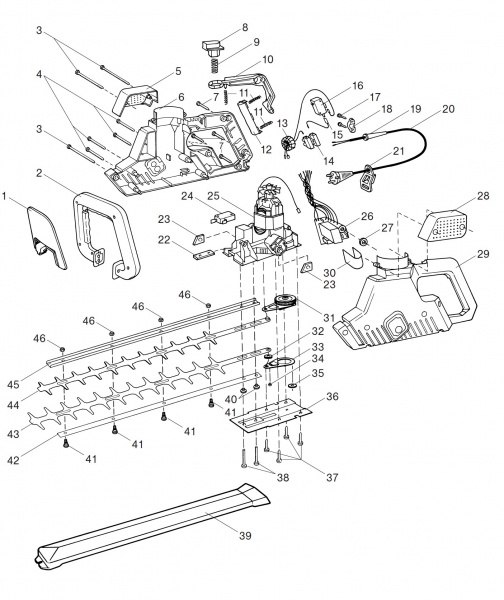 Ersatzteile GARDENA Elektro Heckenschere 680 Pro 2584