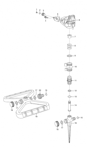 Ersatzteile GARDENA Kreis- und Sektorenregner 809/811/818