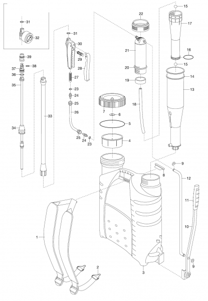 GARDENA Ersatzteile Rückenspritzgerät 12L 885