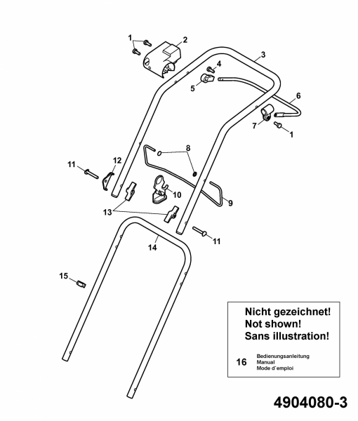 Ersatzteile WOLF-Garten Elektro Rasenmäher ohne Antrieb Compact plus 34 E Typ: 4904080 Serie A  (2006) Holm 
