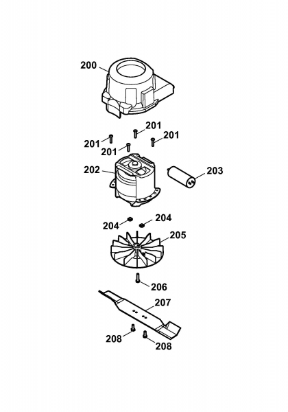 Ersatzteile WOLF-Garten Elektro Rasenmäher ohne Antrieb 2.32 E-1 Typ: 4905000 Serie D  (2007) Messer, Messeraufnahme, Motor 