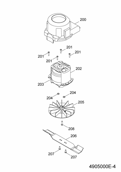 Ersatzteile WOLF-Garten Elektro Rasenmäher ohne Antrieb 2.32 E-1 Typ: 4905000 Serie E  (2008) Messer, Messeraufnahme, Motor 