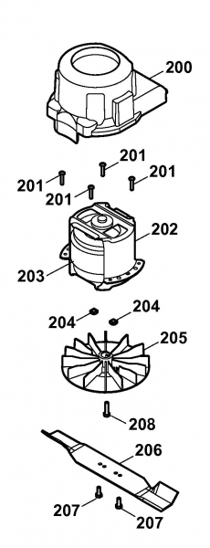 Ersatzteile WOLF-Garten Elektro Rasenmäher ohne Antrieb 2.32 E-1 Typ: 4905002 Serie A  (2009) Messer, Messeraufnahme, Motor 
