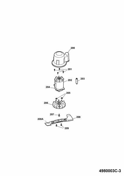 Ersatzteile WOLF-Garten Elektro Rasenmäher ohne Antrieb Power Edition 40 E-1 Typ: 4980003 Serie C (2009) Messer, Messeraufnahme, Motor