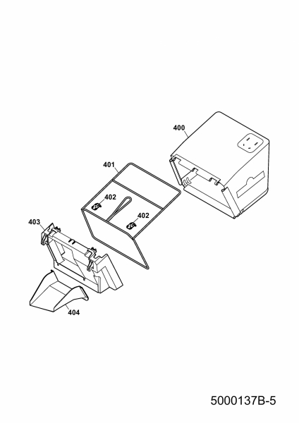 Ersatzteile WOLF-Garten Elektro Rasenmäher ohne Antrieb 537 Typ: 5000137 Serie B  (2011) Grasfangsack 