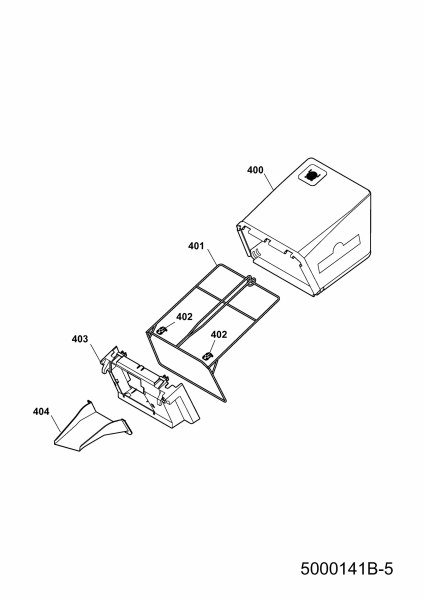 Ersatzteile WOLF-Garten Elektro Rasenmäher ohne Antrieb 541 Typ: 5000141 Serie B  (2011) Grasfangsack 