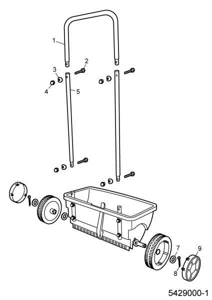 Ersatzteile WOLF-Garten Streuwagen WE 330 Typ: 5429000  (2015) Grundgerät 