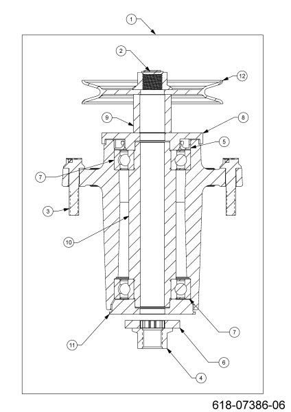 Cub Cadet Ersatzteile Zero Turn XZ7 L152I ULTIMA 47ATAHA8603 (2021) Messerspindel 618-07386