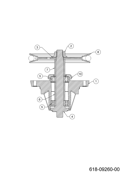 Cub Cadet Ersatzteile Zero Turn XZ6 S117 17AIGBYN603 (2023) Messerspindel 618-09260