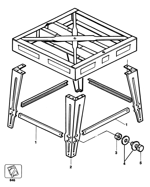 DEWALT Ersatzteile BEINSTÄNDER DA2591 Typ: 1 XJ