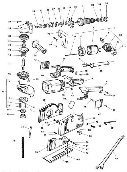 DEWALT Ersatzteile SCHLEIFER DW491 Typ: 1 DE