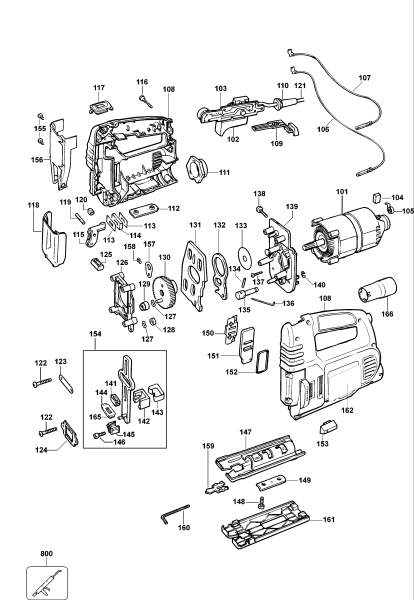 DEWALT Ersatzteile STICHSÄGE DW319 Typ: 1 QS