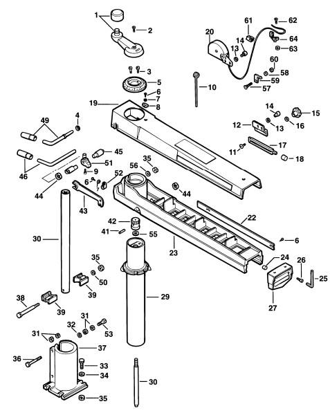 DEWALT Ersatzteile RADIALARMSÄGE DW720 Typ: 1 - US XJ