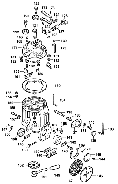 DEWALT Ersatzteile RADIALARMSÄGE DW720 Typ: 1 - US XJ
