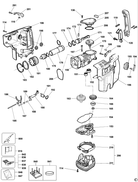 DEWALT Ersatzteile DREHHAMMER DW540 Typ: 2 DE