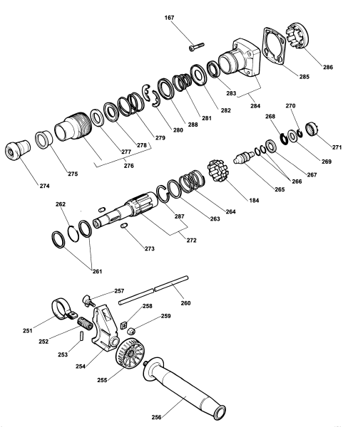 DEWALT Ersatzteile DREHHAMMER DW540 Typ: 2 DE