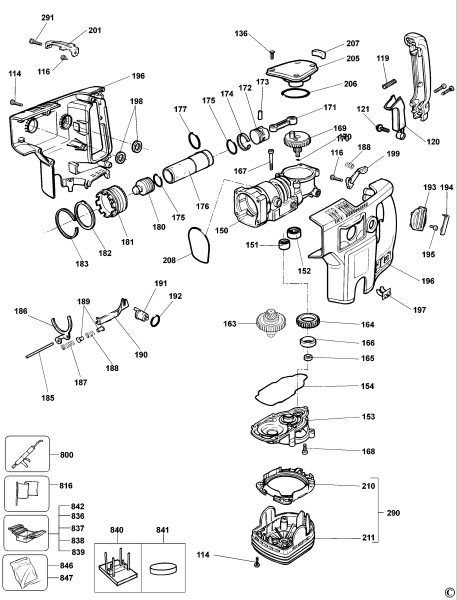 DEWALT Ersatzteile DREHHAMMER DW541 Typ: 2 DE