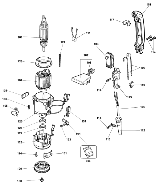DEWALT Ersatzteile DREHHAMMER DW541 Typ: 2 DE