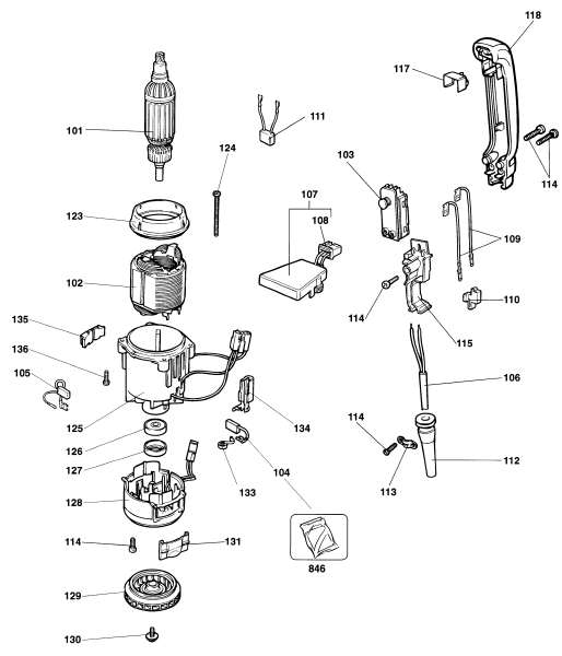 DEWALT Ersatzteile DREHHAMMER DW545 Typ: 2 DE