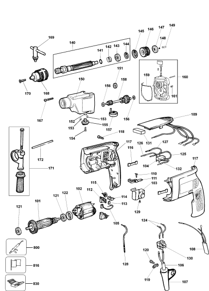 DEWALT Ersatzteile BOHRER DW158 Typ: 2 DE