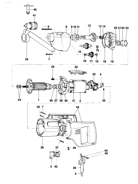DEWALT Ersatzteile BOHRER DW133 Typ: 1 DE