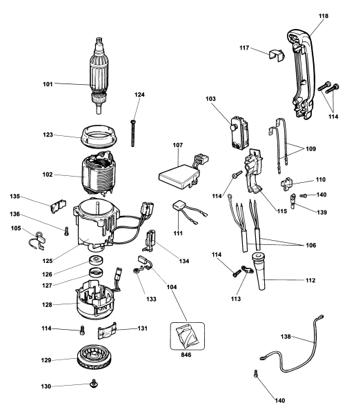 DEWALT Ersatzteile DREHHAMMER DW541 Typ: 3 DE
