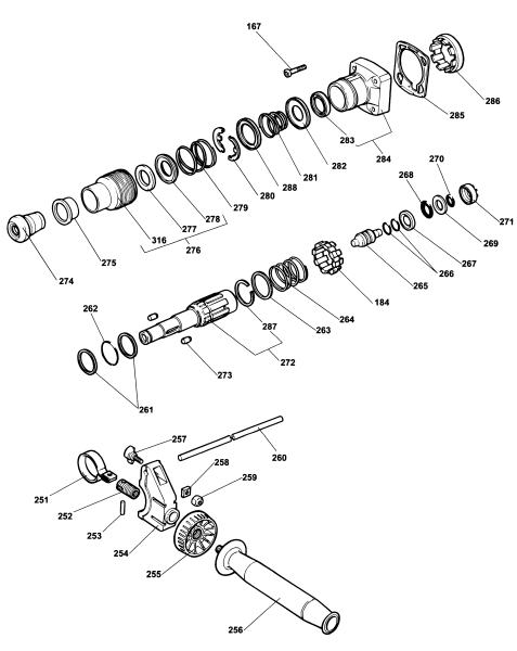 DEWALT Ersatzteile DREHHAMMER DW541 Typ: 3 DE