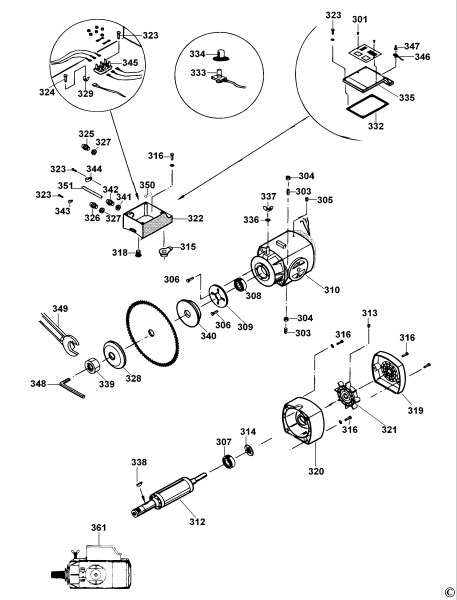 DEWALT Ersatzteile RADIALARMSÄGE DW729 Typ: 1 DE