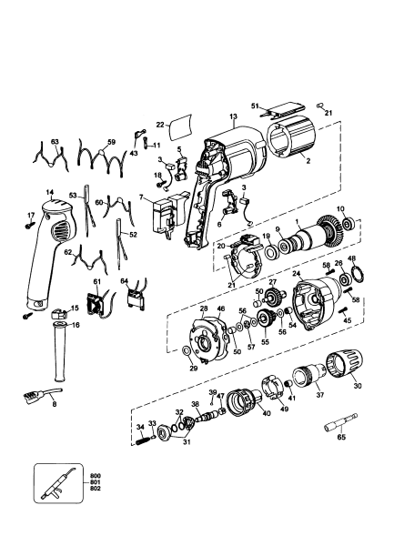 DEWALT Ersatzteile SCHRAUBENDREHER DW263K Typ: 1 QS