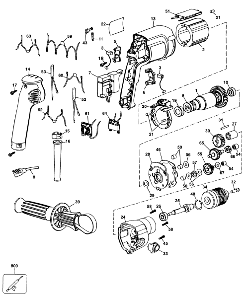 DEWALT Ersatzteile BOHRER DW246 Typ: 1 DE