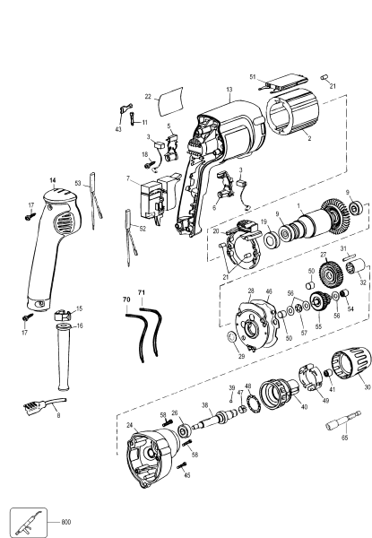 DEWALT Ersatzteile SCHRAUBENDREHER BS18E Typ: 1 DE