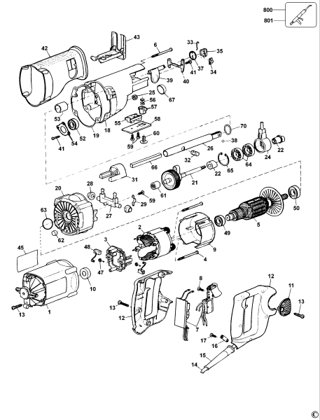 DEWALT Ersatzteile SCHNITTSÄGE DW309 Typ: 2 QS
