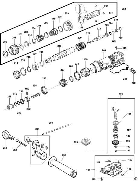 DEWALT Ersatzteile DREHHAMMER DW568K Typ: 1 QS