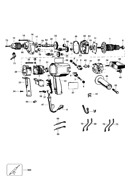 DEWALT Ersatzteile BOHRER BM31 Typ: 1 QS