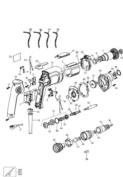 DEWALT Ersatzteile SCHRAUBENDREHER DW274KN Typ: 1 XJ
