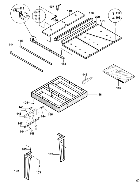 DEWALT Ersatzteile RADIALARMSÄGE DW729 Typ: 2 QS