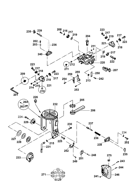 DEWALT Ersatzteile RADIALARMSÄGE DW729 Typ: 2 QS