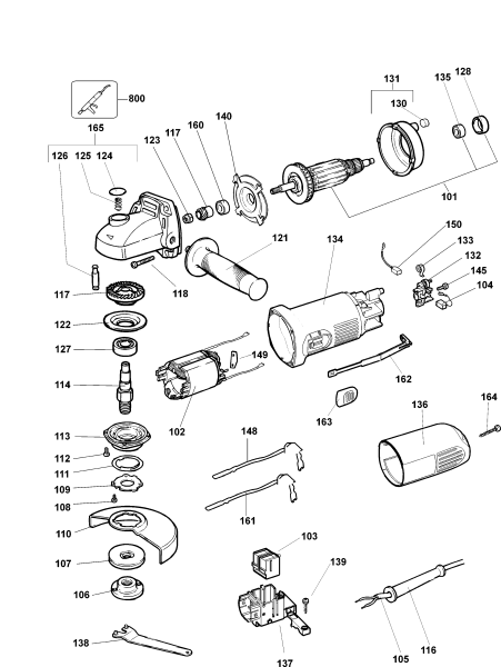 DEWALT Ersatzteile KLEINER WINKELSCHLEIFER SM125 Typ: 3 QS