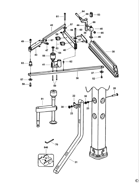 DEWALT Ersatzteile TISCH DE7461 Typ: 1 XJ
