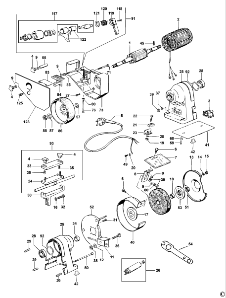 DEWALT Ersatzteile TISCHSCHLEIFMASCHINE DW753 Typ: 2 DE