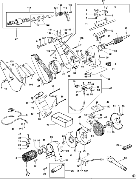 DEWALT Ersatzteile TISCHSCHLEIFMASCHINE DW755 Typ: 2 DE