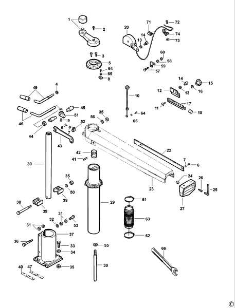 DEWALT Ersatzteile RADIALARMSÄGE DW725 Typ: 3 QS
