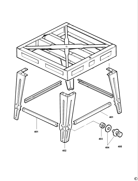 DEWALT Ersatzteile RADIALARMSÄGE DW725 Typ: 3 QS