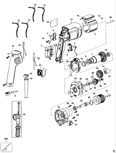 DEWALT Ersatzteile BOHRER DW236 Typ: 2 QS