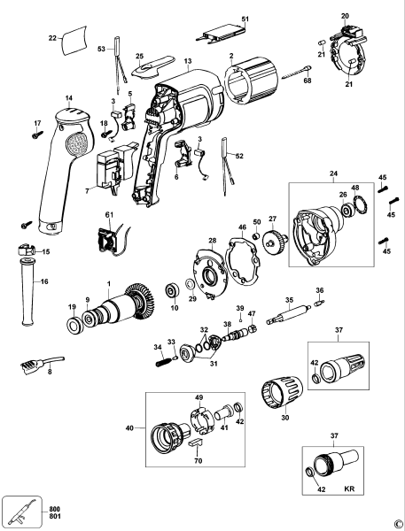 DEWALT Ersatzteile SCHRAUBENDREHER DW274K Typ: 2 QS