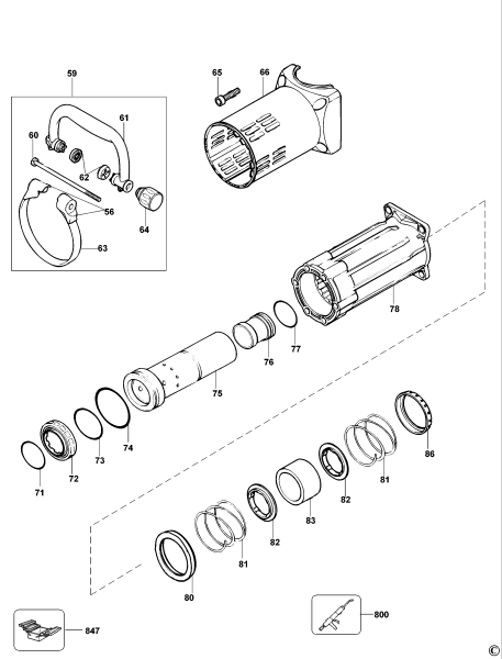 DEWALT Ersatzteile MEISSELHAMMER D25900K Typ: 1 QS
